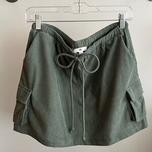 BP Corduroy Utility Mini Skirt with Drawstring